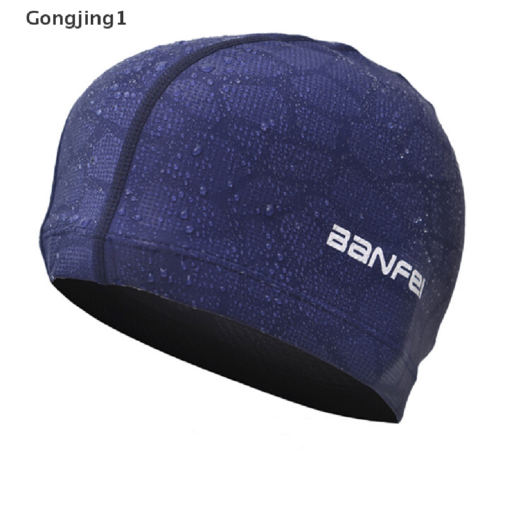 Gongjing1 Topi Renang Dewasa Bahan Nilon Elastis Flexible Tahan Lama Untuk Musim Panas