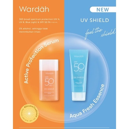 WARDAH UV Shield Sunscreen SPF 50++ Aqua Fresh Essence | Active Protection Serum