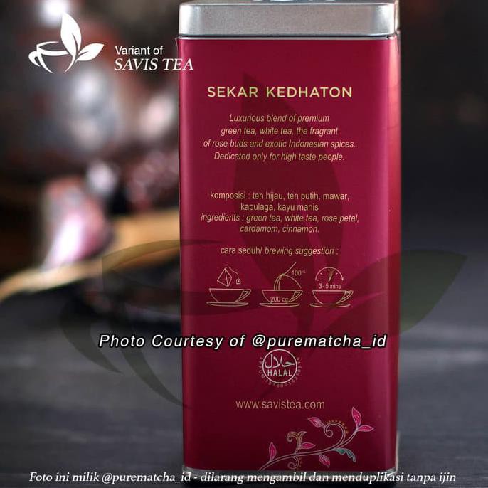 

SAVIS TEA - PREMIUM SEKAR KEDHATON TEA KALENG 10TB TEH CAFE INDONESIA