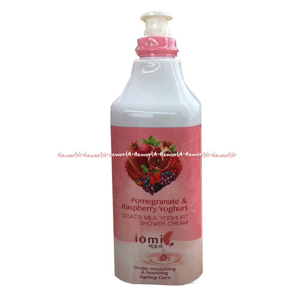 Iomi Argan Oil Virgin 1L Coconut Yoghurt Goat's Milk Shower Cream Pomegranate &amp; Raspberry Yoghurt