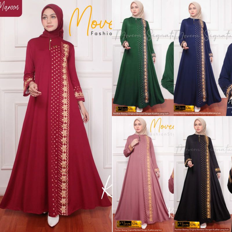 Gamis Jersey Super Jumbo Gamis Syari Khalifa Bordir LD 130 Panjang 140
