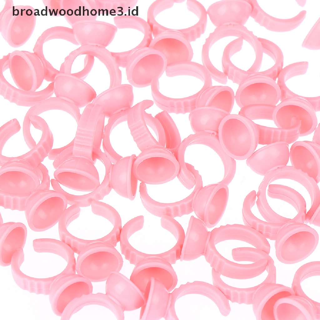 100pcs Cincin Lem Bulu Mata Extension Sekali Pakai