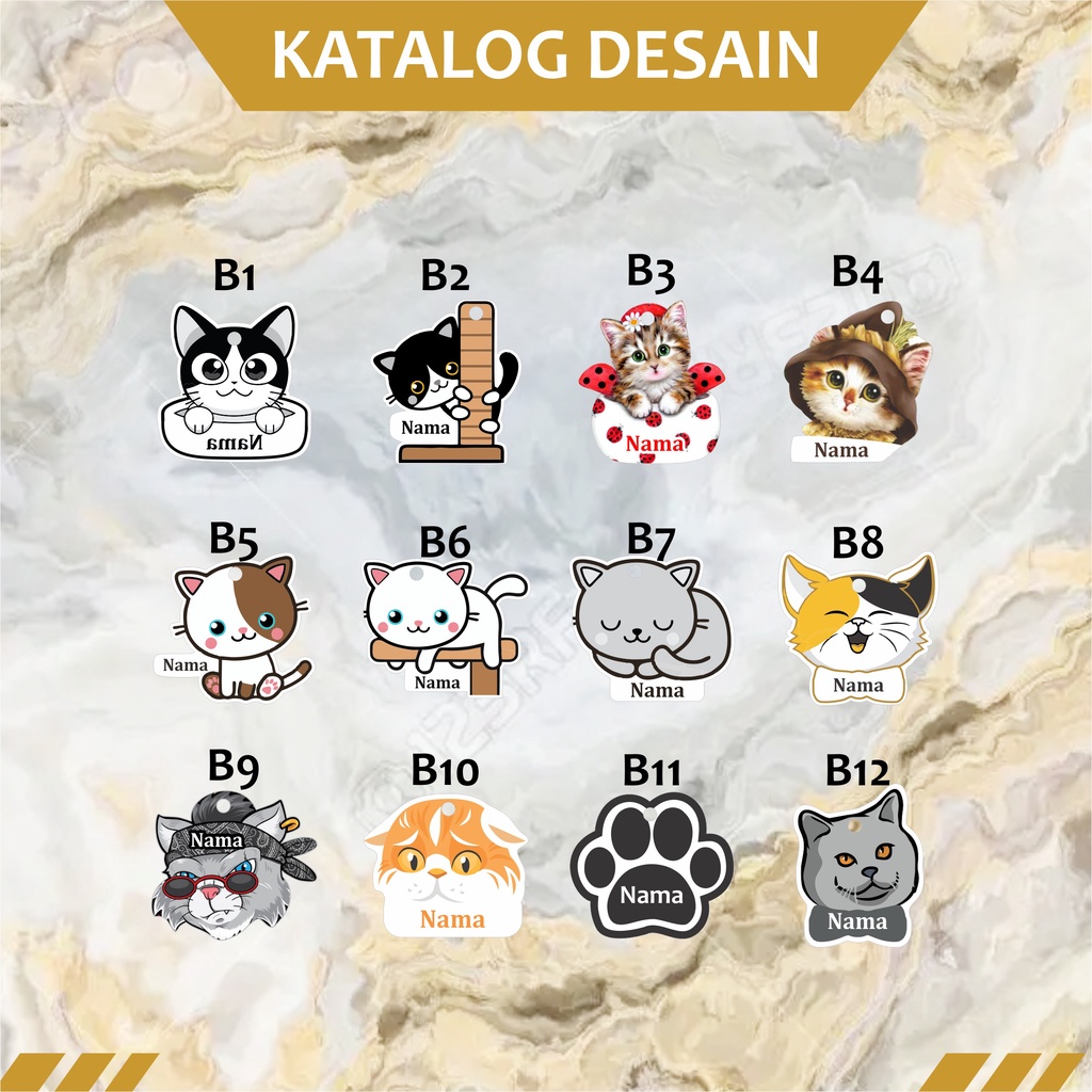 Kalung Kucing Custom - Kalung Kucing Kulit Sintetis