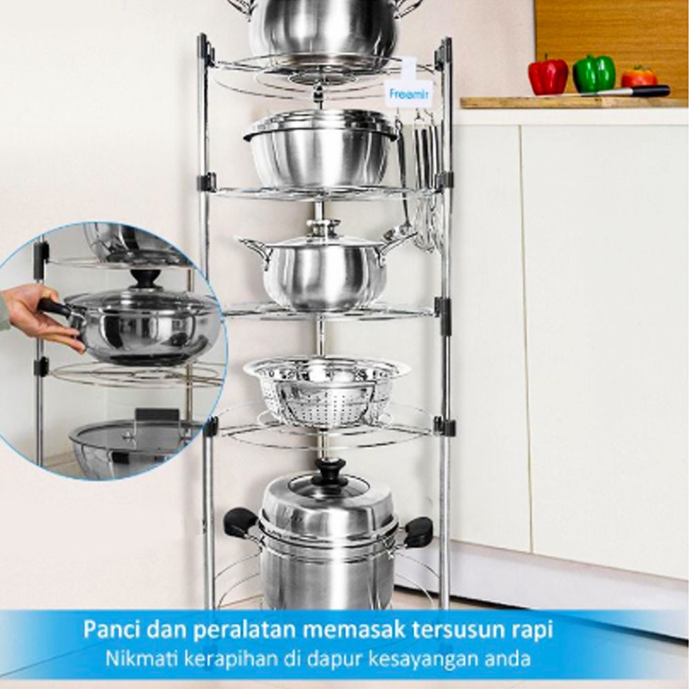 Rak Panci Stainless 5 Susun Rak Stainless Serbaguna