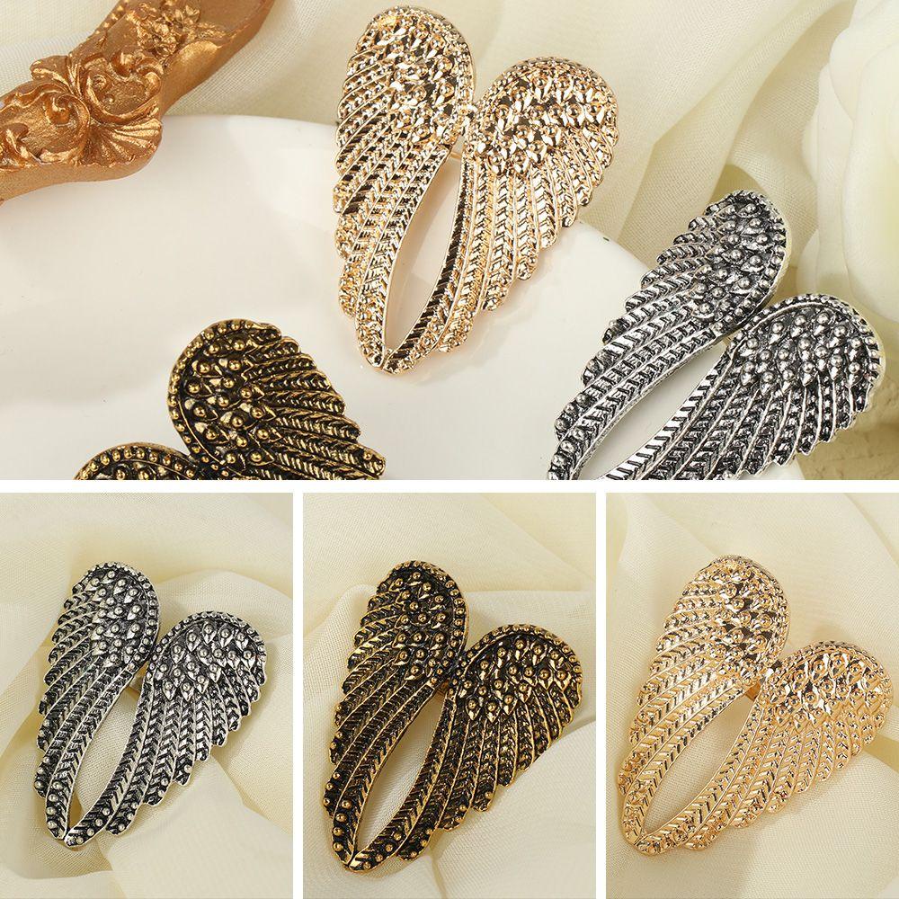 Lily Angel Wings Cincin Pesta Pernikahan Aksesoris Fashion Single Wanita Pria Hip Hop Besar Bentuk Hati Wings