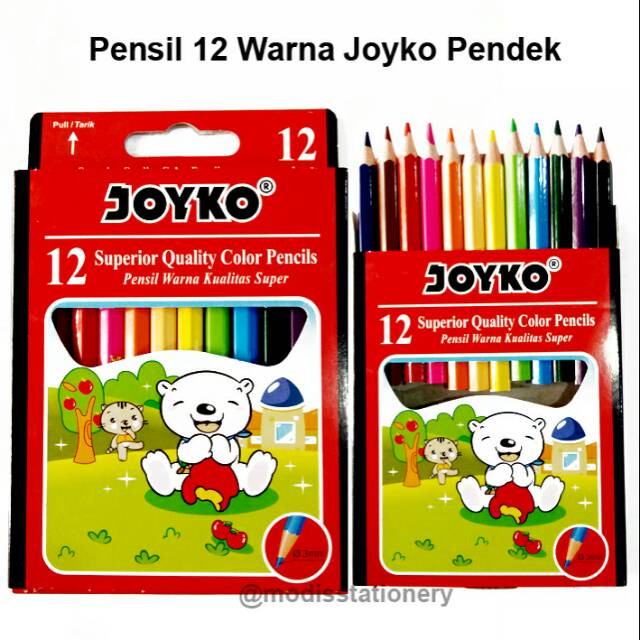 

Pensil 12warna joyko pendek