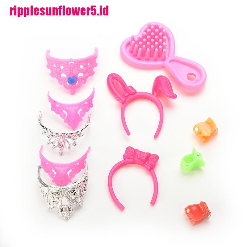 Set Kalung + Sisir + Anting Untuk Aksesoris Boneka Barbie