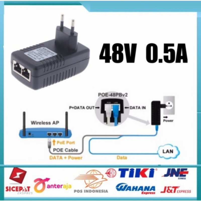 POE Adaptor 48V 0,5 A 48V 0,5 A 48V 0,5 A 48V 0,5 A 24W For IP Camera