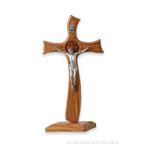 Salib Duduk  Kayu Olive  Rohani Katolik