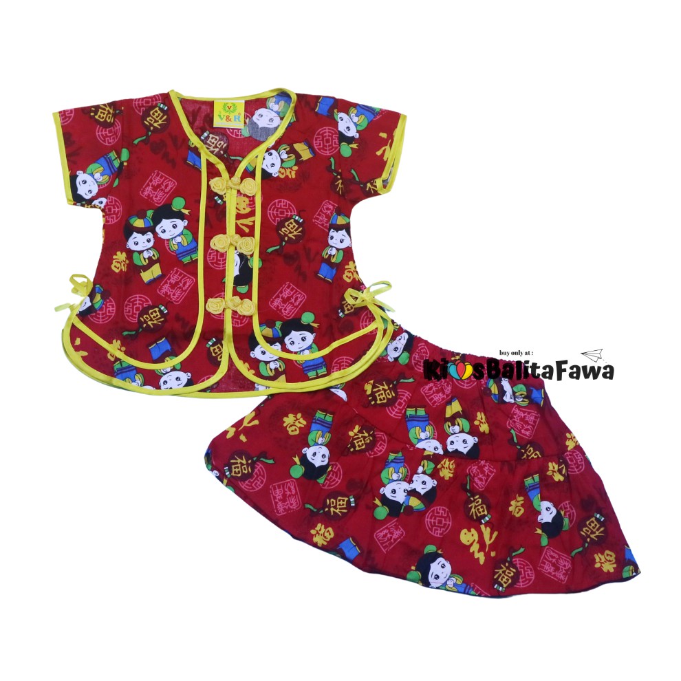 Setelan Sanghai uk 3 Tahun / Baju Imlek Balita - Couple Anak Laki Anak Perempuan - Baju Chinese