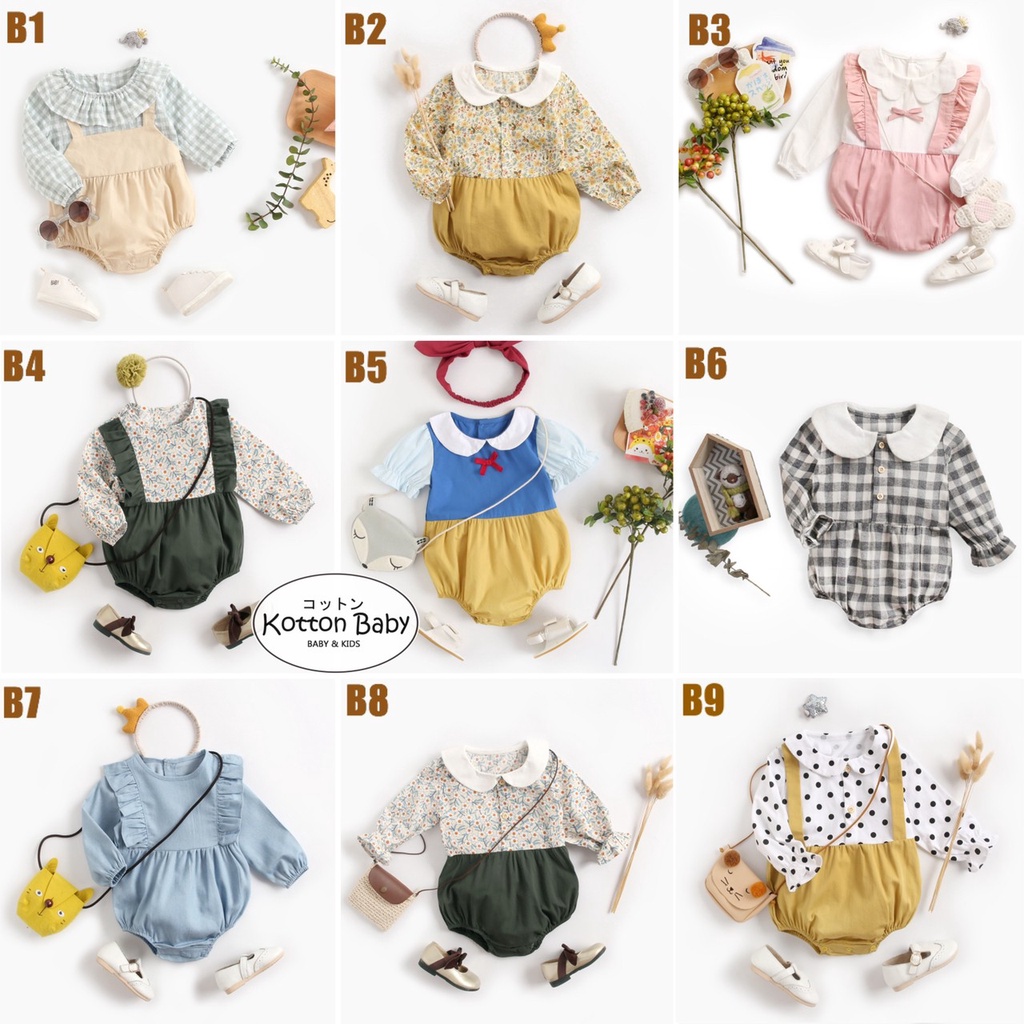 0-18bln PAKAIAN BAYI [Premium impor] BAJU ANAK JUMPER JUMPSUIT ROMPER PEREMPUAN catalog ZD B