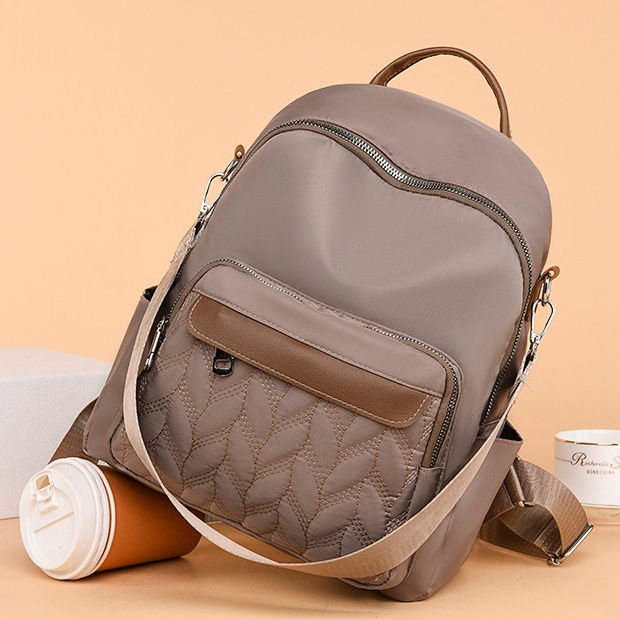 TAS RANSEL WANITA ANTI AIR IMPORT CEWEK GENDONG PUNGGUNG TA605B7 CECILE BACKPACK KHAKI KOREA SEKOLAH KULIAH KERJA PREMIUM REMAJA KEKINIAN MURAH BATAM FASHION BRANDED