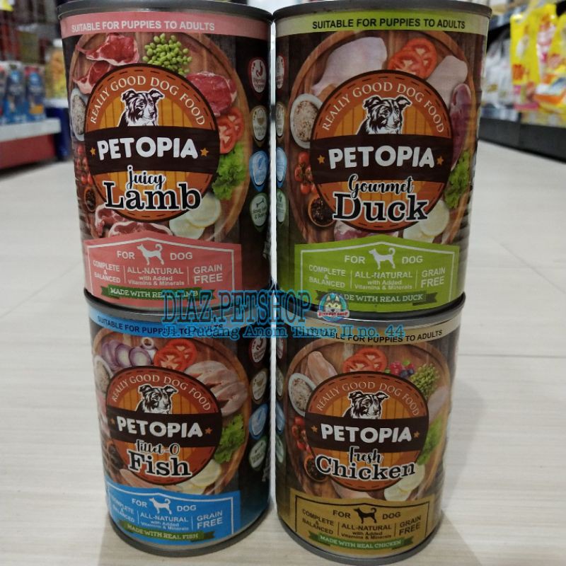 PETOPIA DOG FOOD Kaleng – Makanan Anjing Basah Premium | Wet Food Bergizi Tinggi untuk Anjing