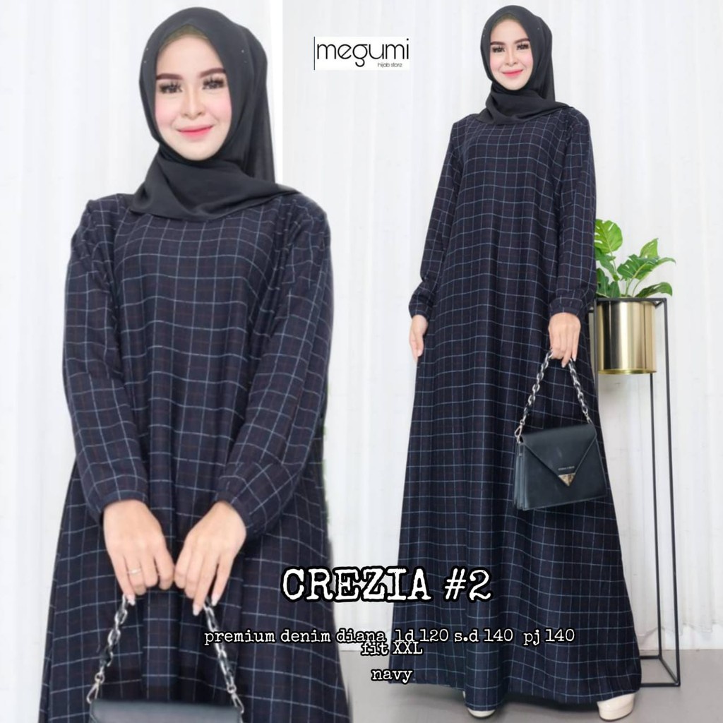 Gamis Kotak Kotak Model Crezia Gamis Big Size Jumbo XXXXL Ld 120 130 140 Kekinian Terbaru 2021