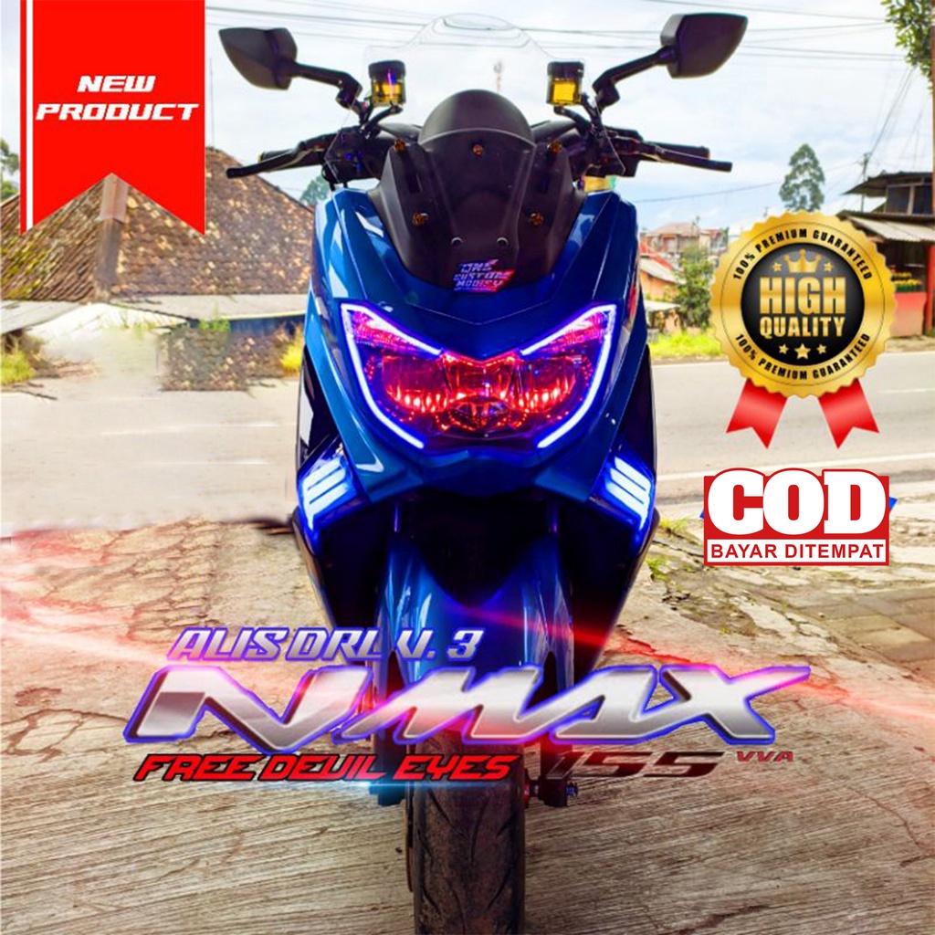 LAMPU ALIS  DRL NMAX OLD V 3 LAMPU LED SENJA NMAX 155 LAMPU ALIS VARIASI NMAX LAMPU DEPAN NMAX LAMA 