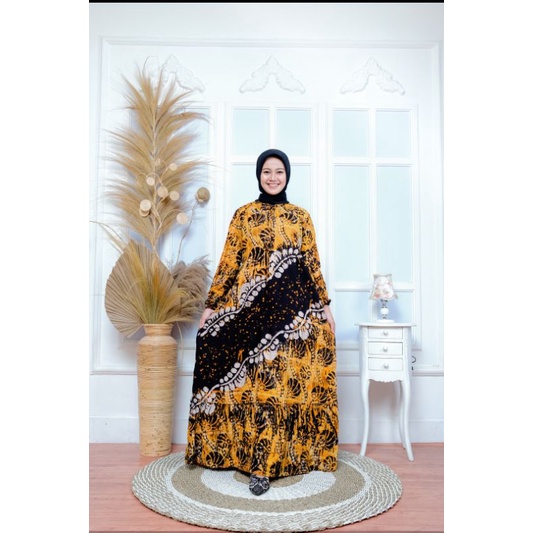 gamis rayon twill ori batik pekalongan