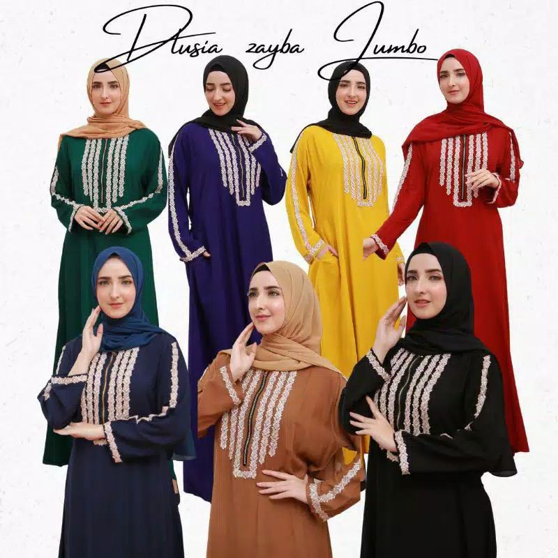 DASTER ARAB JUMBO | DASTER RENDA LENGAN PANJANG BIG SIZE  LD 130 | DLUSIA ZAYBA | BUSUI BUMIL