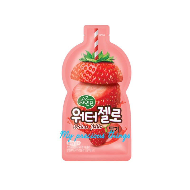 

Minuman jelly korea - water jello rasa strawberry woongjin