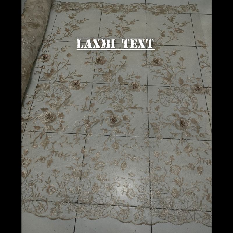 kain tile 3d / bahan tulle 3d/ TERBARU