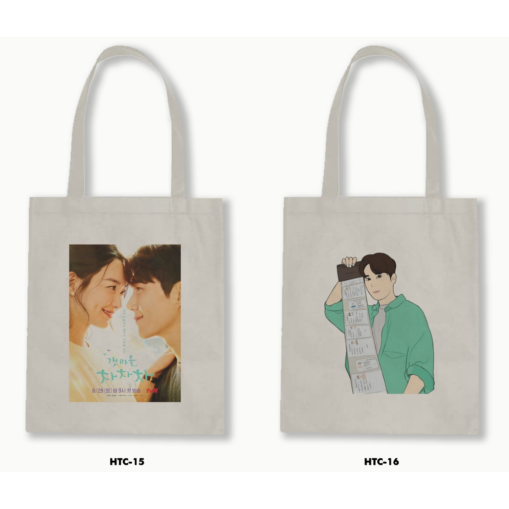 TOTE BAG BLACU - HOMETOWN CHA-CHA-CHA /DRAKOR NETFLIX 01