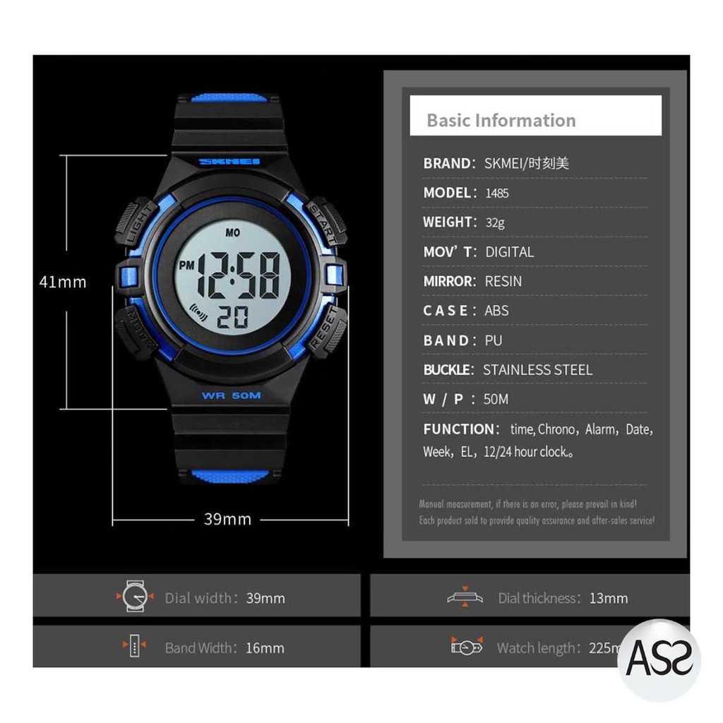 ASS Shop - SKMEI Jam Tangan Sporty Anak Waterproof LED Digital - 1485