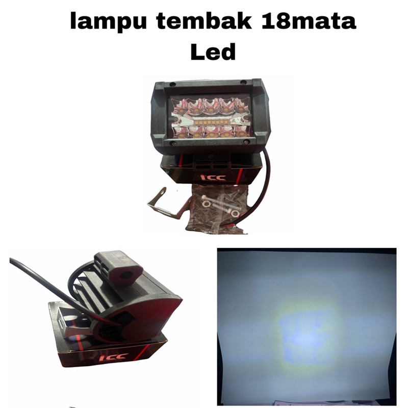 Lampu Tembak Sorot 18 Led SMD 1 Mode White