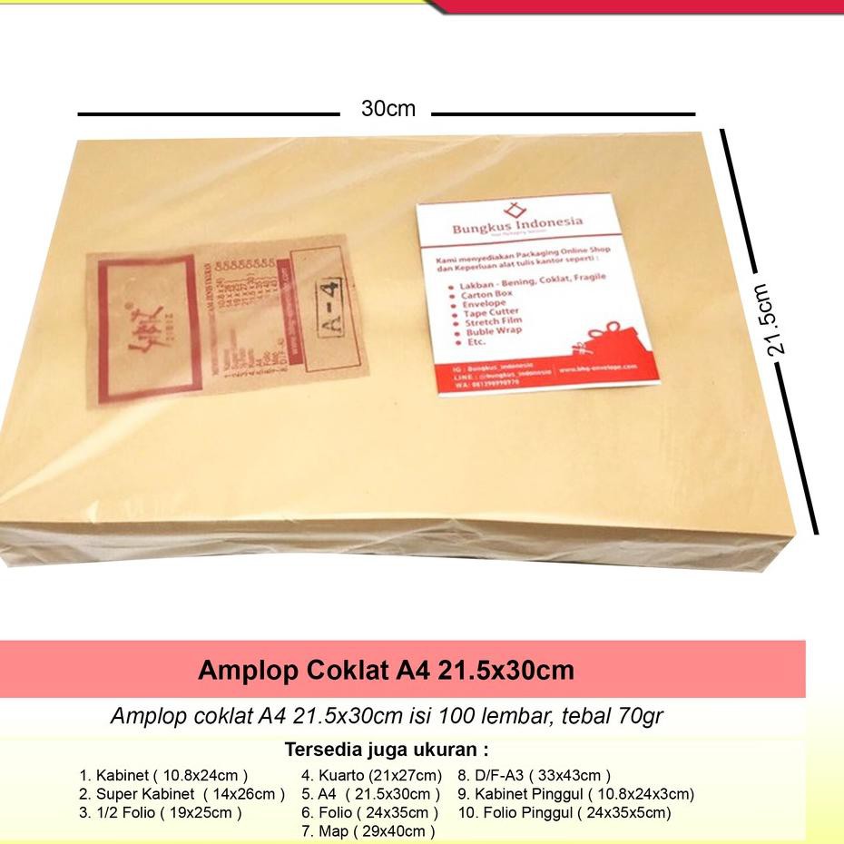 

[Terhebat se-RI] Amplop Coklat A-4