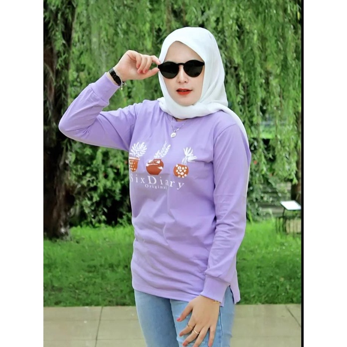 Baju Wanita Fashion wanita Kaos Wanita Atasan Wanita Kaos Lengan Panjang Wanita Six Diary/TERSEDIA 7 Motif GAMBAR YANG BERBEDA// Style Zolaqu//BAJU WANITA LENGAN PANJANG / SWEATER WANITA KEKINIAN / KAOS WANITA TRENDY / ATASAN WANITA TERBARU 2022