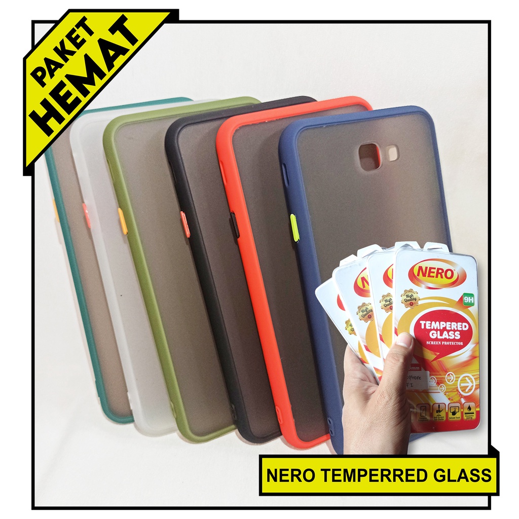 (PAKET HEMAT) Case Fuze Dove + Temperred Glass Samsung Galaxy J6+/J2 PRIME/J5 2015/J7 PRIME/J7 2015/J7 CORE/M31/M21 Hardcase / Matte Colour / Case Candy