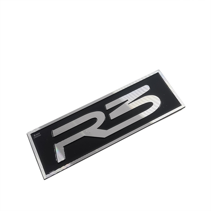 1pc Stiker Emblem Logo R3 Bahan Metal Untuk Dekorasi Mobil R3