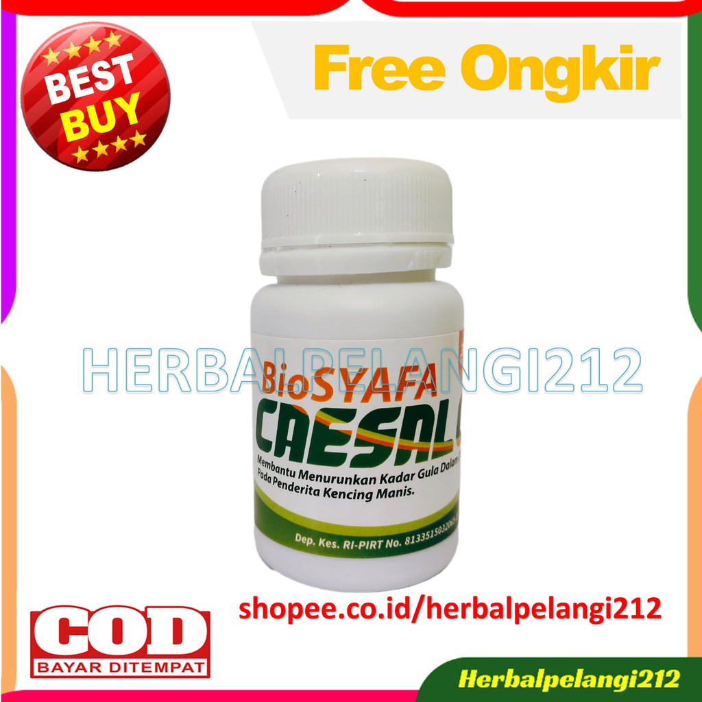 BIOSYAFA CAESALCO | Kapsul Diabetes | BIOSYAFA PROBIOTIK SIKLUS ( Menurunkan Kadar Gula Darah )