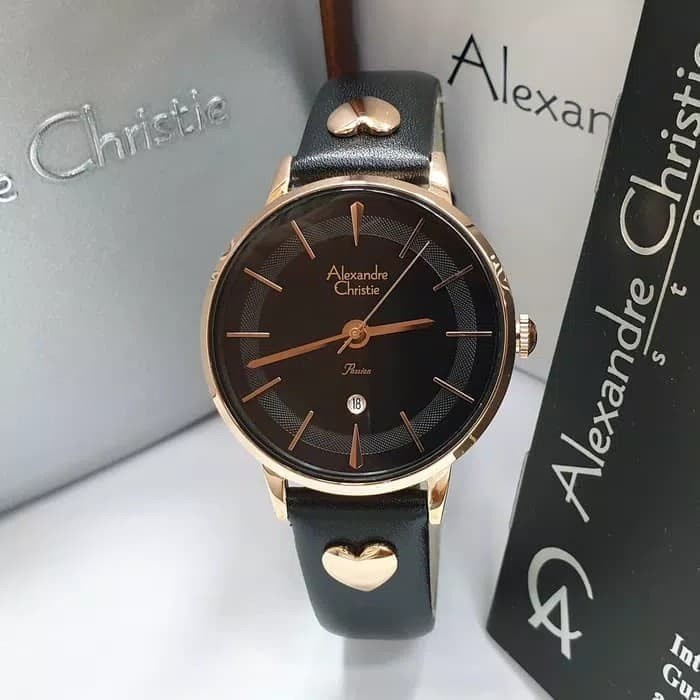 JAM TANGAN WANITA ALEXANDRE CHRISTIE AC 2774 LEATHER ORIGINAL GARANSI RESMI 1 TAHUN