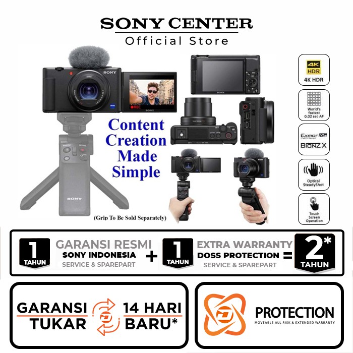 SONY ZV-1 Digital Compact Camera / Sony ZV1 Vlogging Camera 4K Video-5