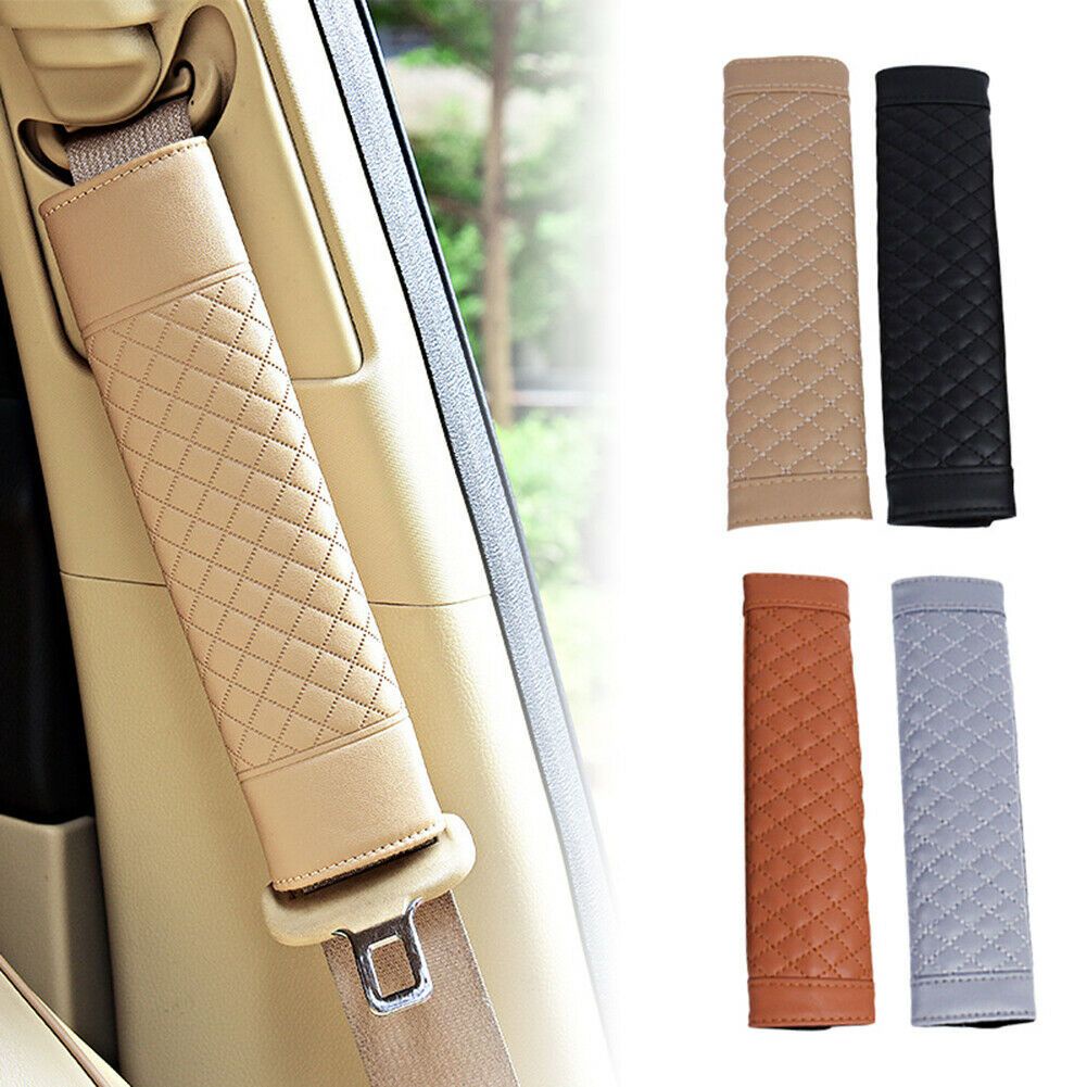 SUYOU 2 pcs New Car Shoulder Sheath Harness Cushion Safety Seat Belt Cover Pad Comfortable Soft Safe Padding Protection Cover/Multicolor