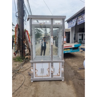 BUFET PAJANGAN MINIMALIS 3 PINTU LEMARI PAJANGAN KACA LEMARI HIAS 3 PINTU LEMARI HIAS KRISTAL