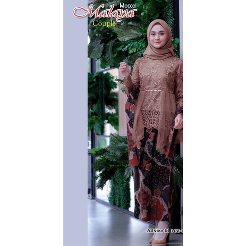 KHANSABATIK TERMURAH! JUMBO KEBAYA TERBARU COUPLE KEMEJA BATIK FANY ROSE MODERN BROKAT PRIA WANITA LAMARAN