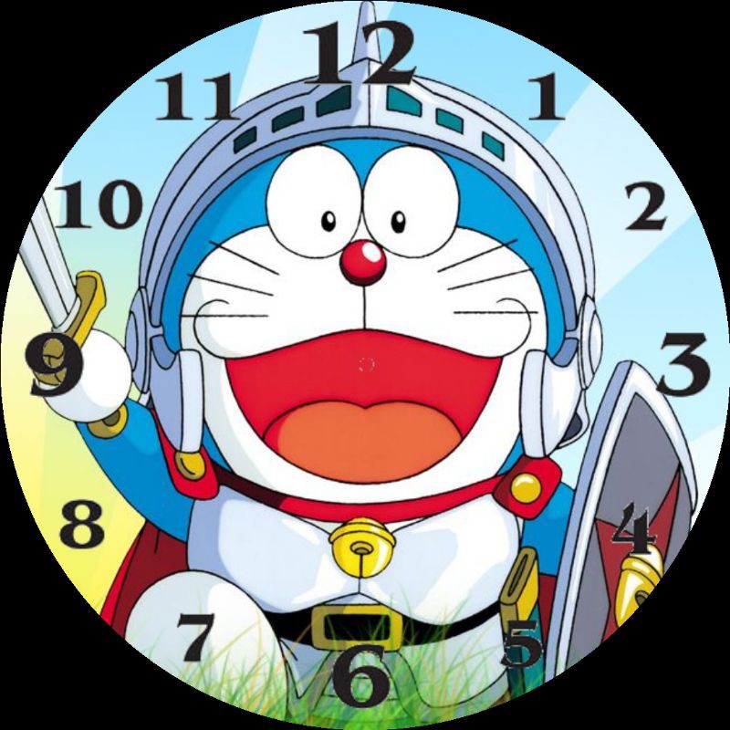 jam dinding karakter Doraemon / jam dinding kayu besar doraemon