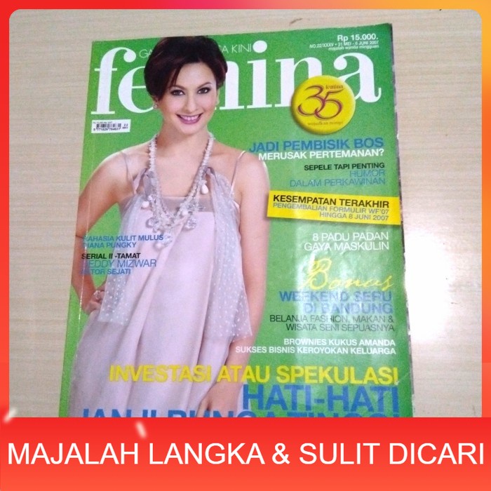 Majalah FEMINA No.22 Mei 2007 DIANA PUNGKY Langka