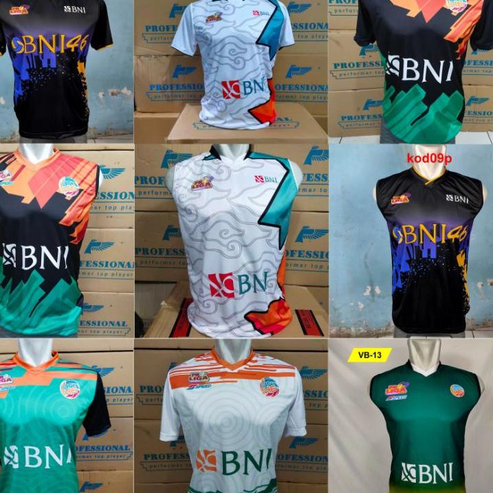 Siap Kirim.. kaos printing depan sajah voli proliga baju voli proliga BAJU VOLI BNI kaos voli bni ba