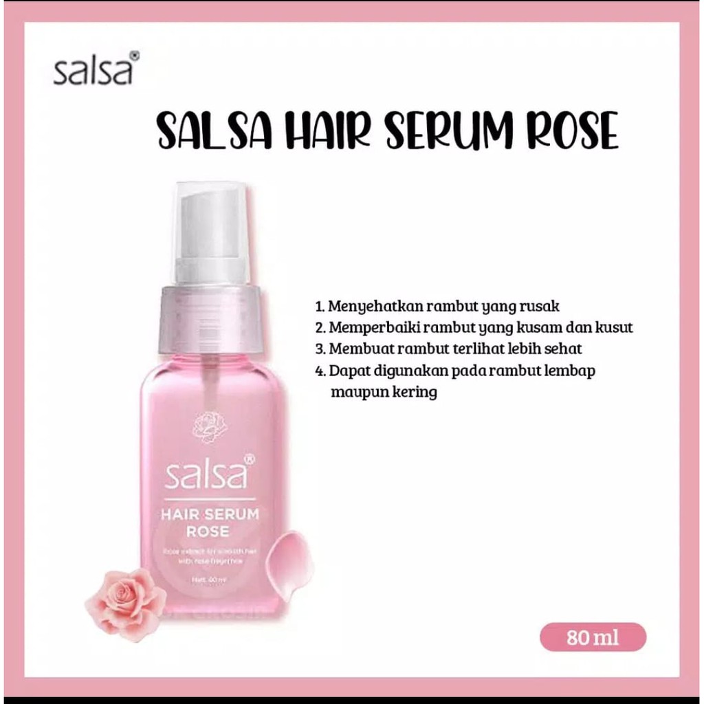 SALSA HAIR SERUM RAMBUT PERFUME SPRAY ROSE ( Bisa Untuk Hijab )