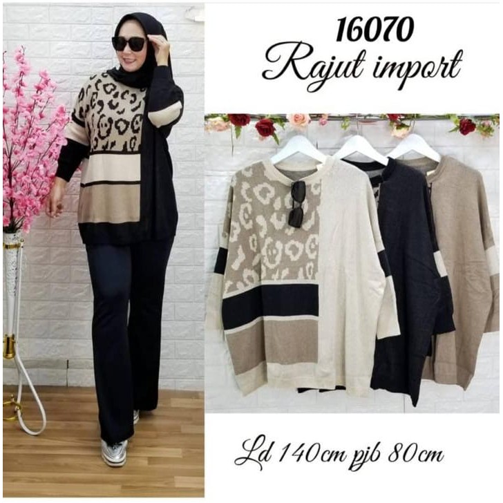 Atasan big size rajutan wanita