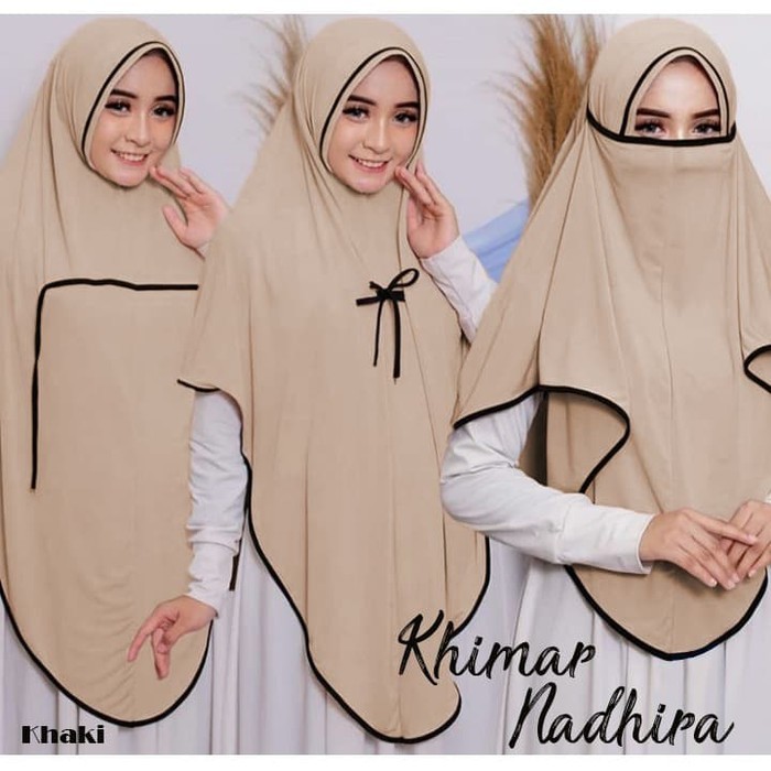 Jilbab Hijab Khimar Kerudung Syari Praktis Instan Gaul Masker 3in1 Terbaru Berkualitas Nadia