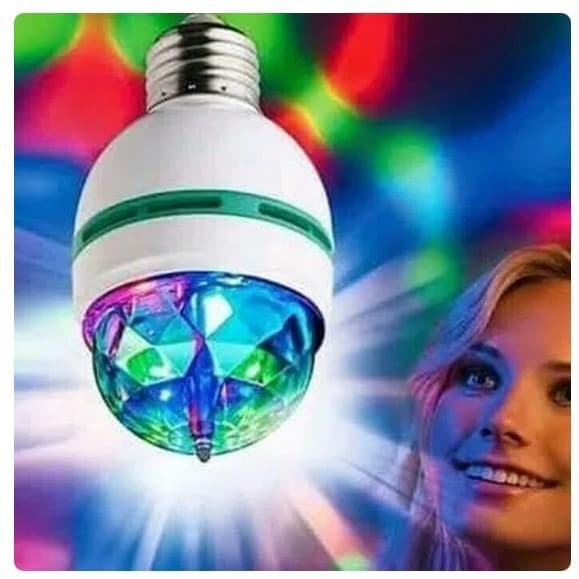 LED Lampu Disco Putar Warna Warni Full Colour - Lampu Bohlam Disko Rainbow Putar- Lampu Diskotik