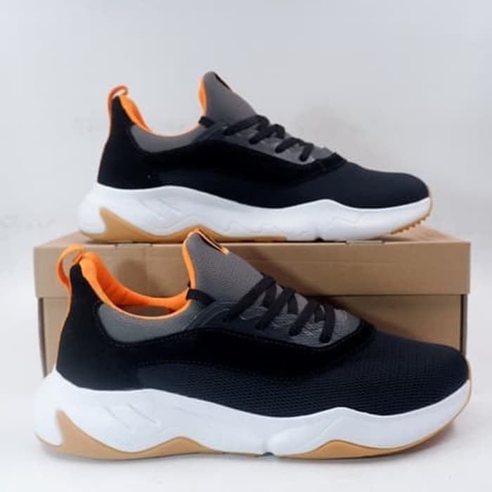 Sepatu Casual Piero CNTR - Black/Asphalt Grey/White