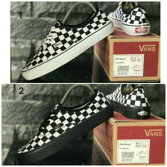 VANS AUTHENTIC CHECKERBOARD SNEAKERS PRIA