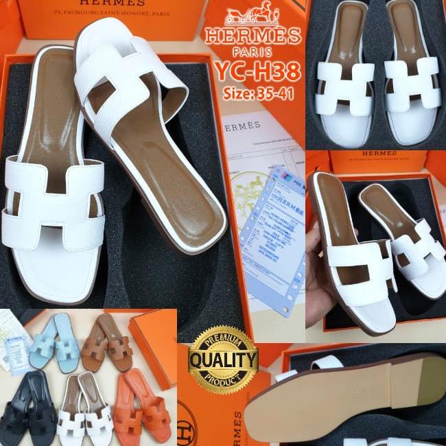 sandal HERMES ORAN YC-H-38 kulit