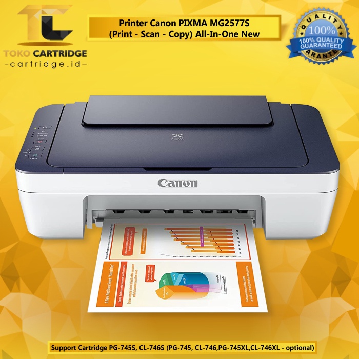 Canon MG2577s All In One Inkjet Printer Multifunction Scan Copy Print Pengganti MG2570S