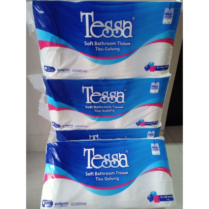 TISSUE TESSA TOILET 8 ROLL / tisue soft  bathroom tesa 8roll / tisu gulung wc PB-16