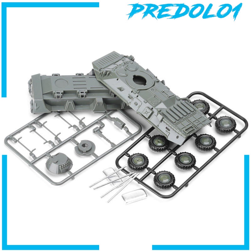 [PREDOLO1] Plastic 4D Assembly Model Kit 1/72 Armoured Vehicle Tank Set Kids Toys Gift