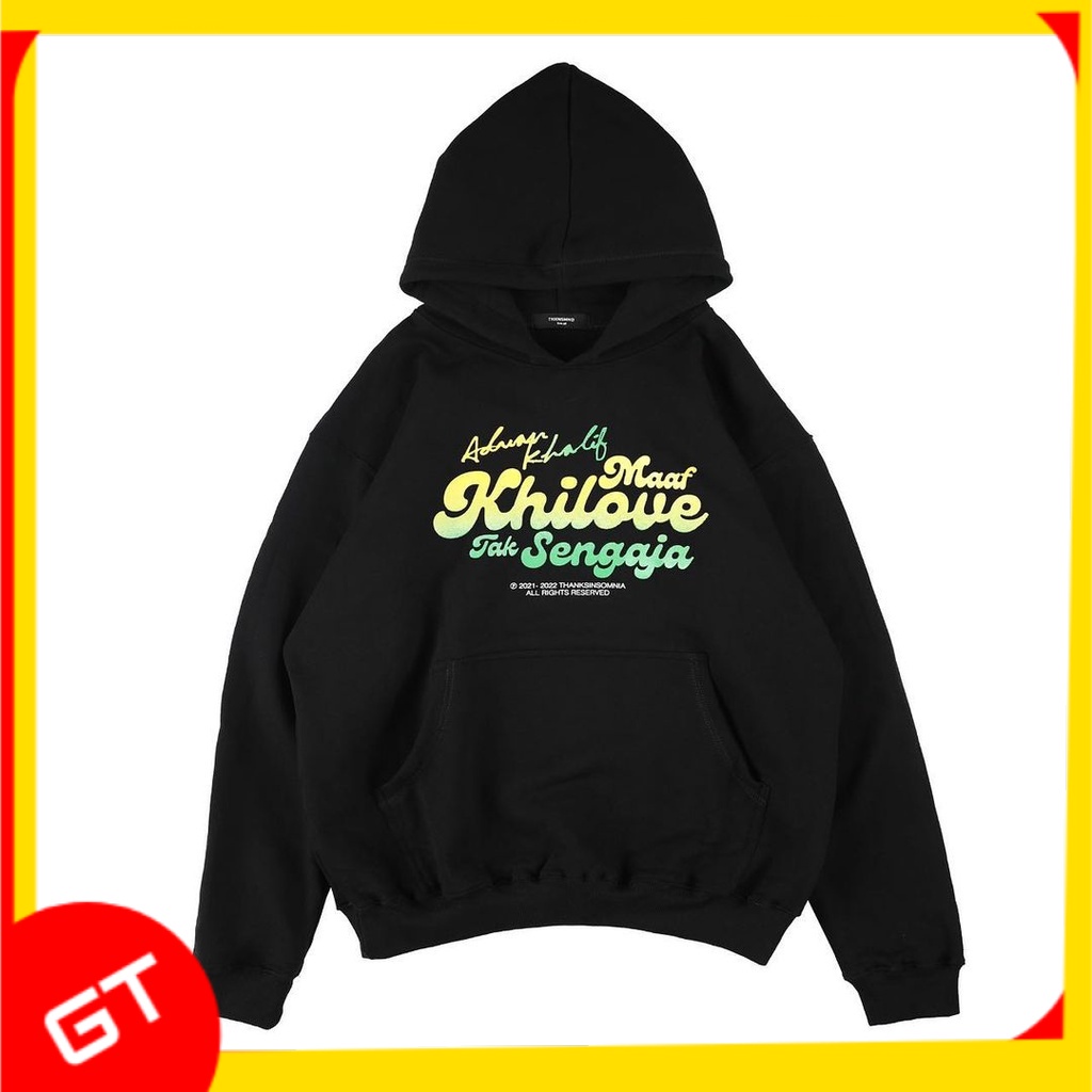 Hoodie Thanksinsomnia Hodie Distro Adrian Khalif Black  Official Merch Original - TA